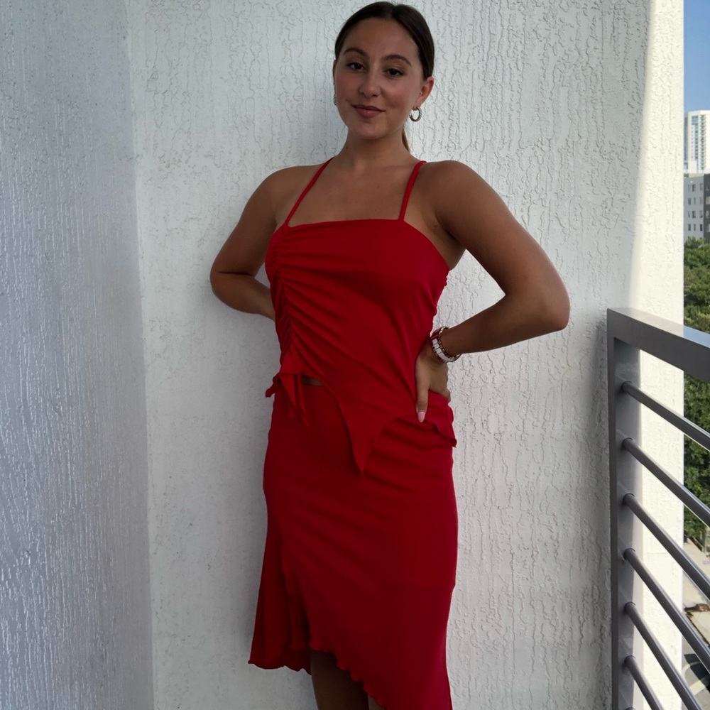 Red Asymmetrical Set
